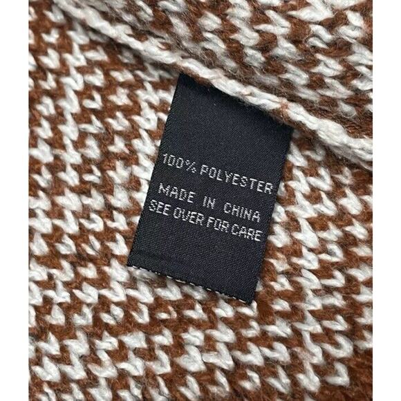 Fortune+Ivy Women’s Rust White Chevron Open Front Longline Cardigan Small NIB - Picture 4 of 5